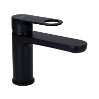 Змішувач для раковини низький Jay, Matt Black (k35) QTJAY270BLM45545 Qtap