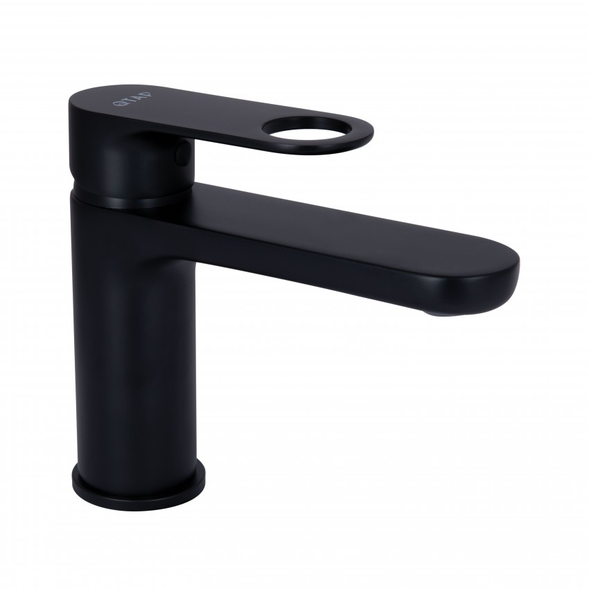 Змішувач для раковини низький Jay, Matt Black (k35) QTJAY270BLM45545 Qtap QTAP