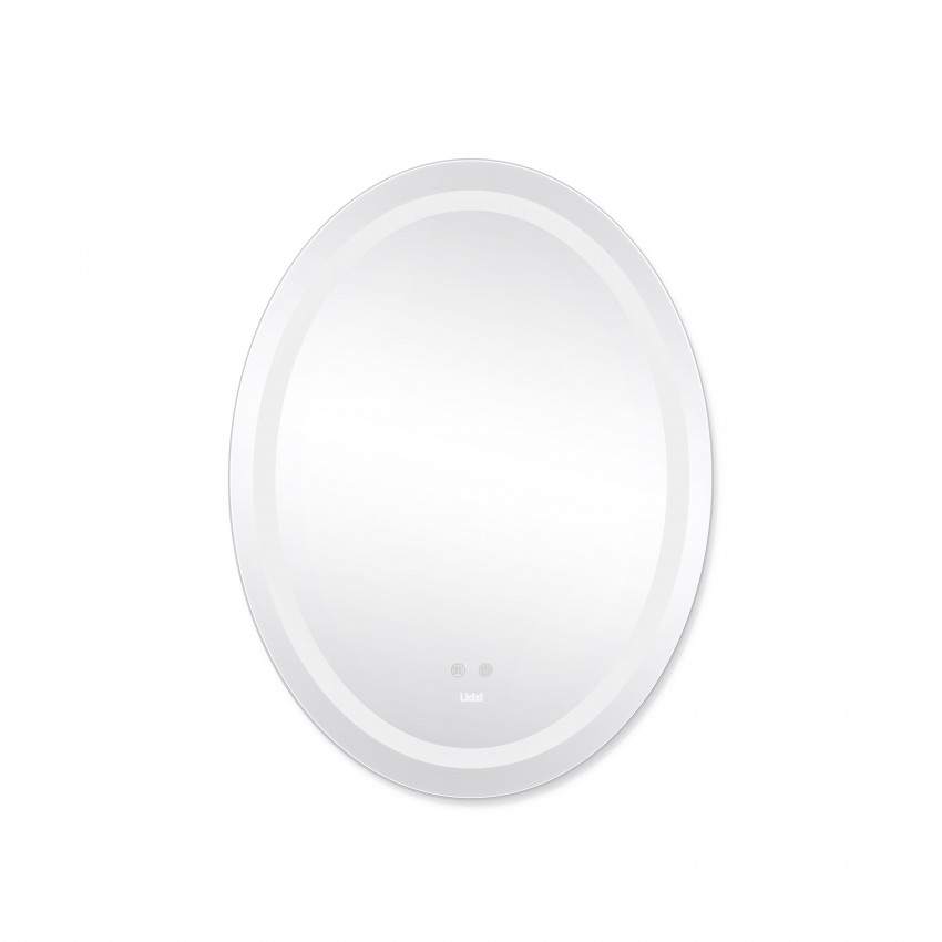 Дзеркало настінне Vida (VI1) 800х600 мм, овальне, з LED-підсвічуванням Touch, антизапітнінням, диммером, рег. яскравості Lidz LIDZ фото 2