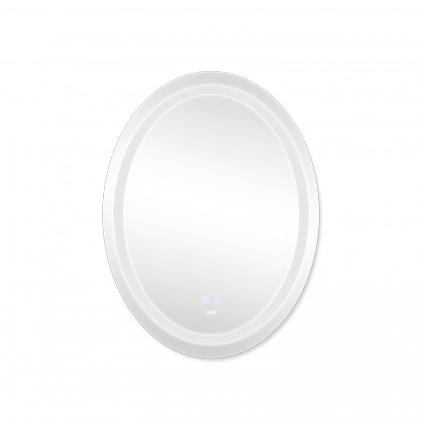 Дзеркало настінне Vida (VI1) 800х600 мм, овальне, з LED-підсвічуванням Touch, антизапітнінням, диммером, рег. яскравості Lidz LIDZ фото 3