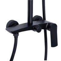 Душова система для душу Slavonice, Matt Black (k35) на два споживача QTSLA110BLM45914 Qtap QTAP фото 2