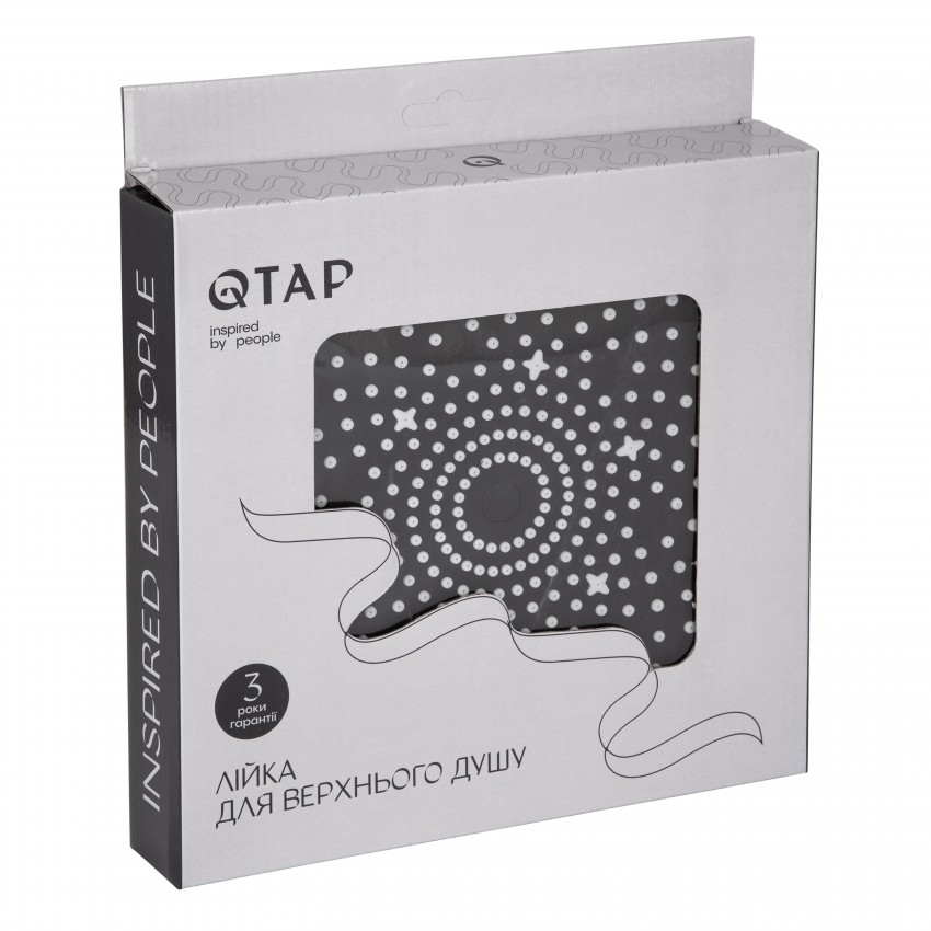 Лійка для верхнього душу Hlavova, d230 мм, Matt Black округла QTHLA107BLM45788 Qtap QTAP фото 3