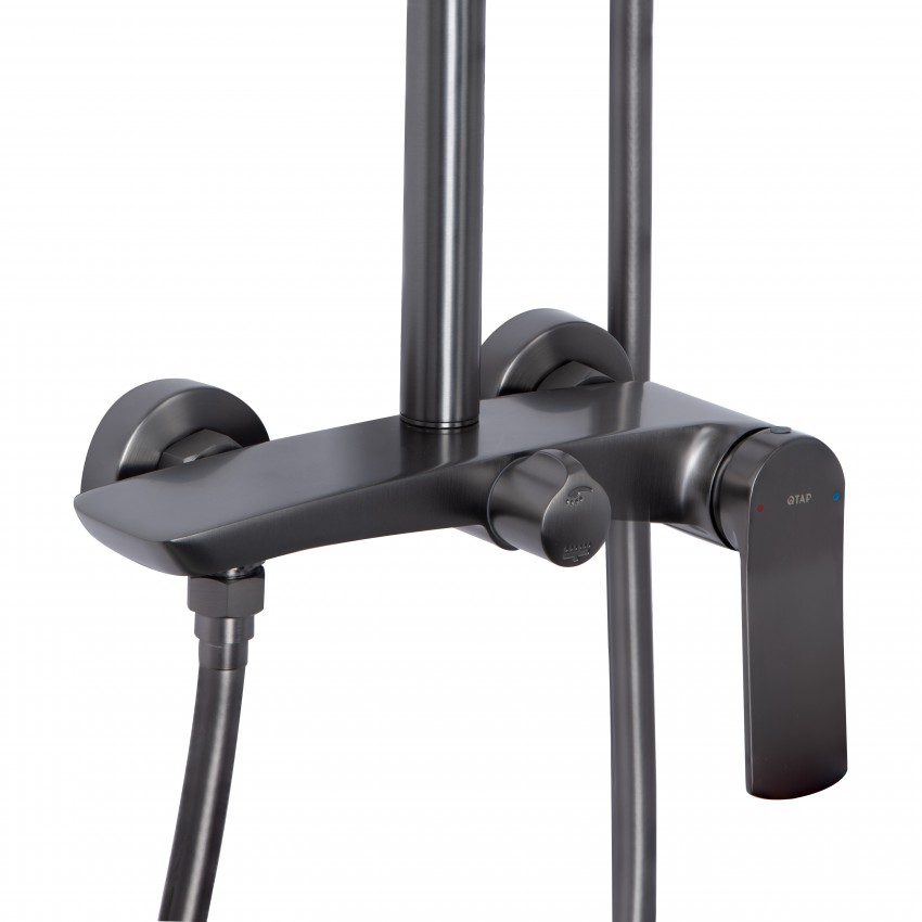 Душова система для душу Slavonice, Gunmetal Black PVD (k35) на два споживача QTSLA110GMB45913 Qtap QTAP фото 2