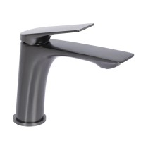Змішувач для раковини низький Vlasta New, Gunmetal Black PVD (k35) QTVLA270GMB45641 Qtap