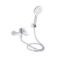 Змішувач для ванни Vlasta New, Chrome (k35) з душовим гарнітуром QTVLA259CRM45642 Qtap