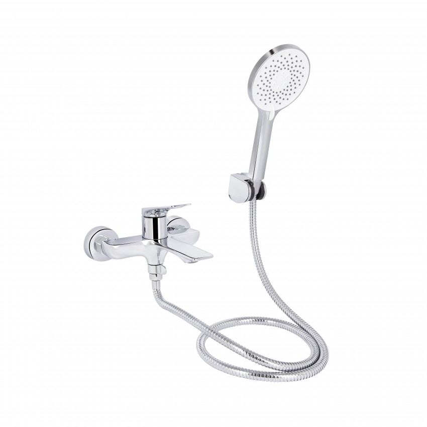 Змішувач для ванни Vlasta New, Chrome (k35) з душовим гарнітуром QTVLA259CRM45642 Qtap QTAP