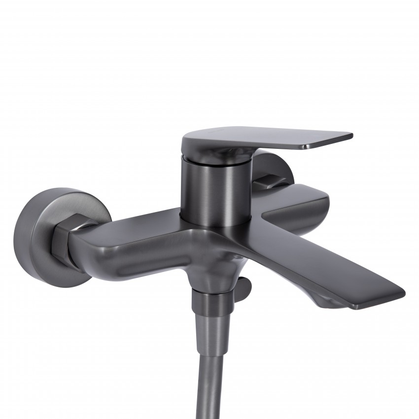 Змішувач для ванни Vlasta New, Gunmetal Black PVD (k35) з душовим гарнітуром QTVLA259GMB45643 Qtap QTAP фото 2