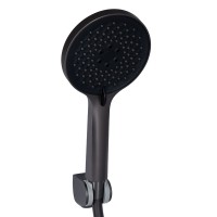 Змішувач для ванни Vlasta New, Gunmetal Black PVD (k35) з довгим поворотним виливом та душовим гарнітуром QTVLA260GMB45645 Qtap QTAP фото 3