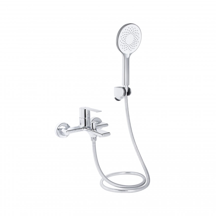 Змішувач для ванни Taurus, Chrome (k35) з душовим гарнітуром QTTAU259CRM45661 Qtap QTAP