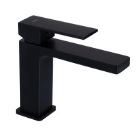 Змішувач для раковини низький Gemini, Matt Black (k35) QTGEM270BLM45674 Qtap