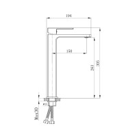 Змішувач для раковини високий Gemini, Chrome/White (k35) QTGEM269CRW45679  Qtap QTAP фото 1