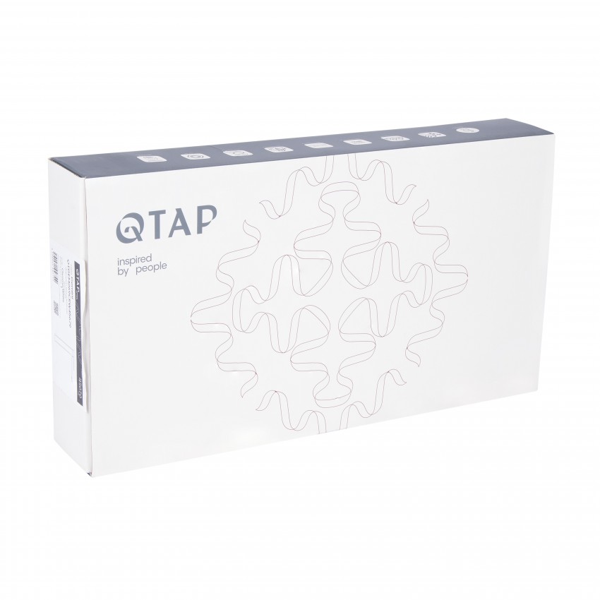 Змішувач для раковини високий Gemini, Chrome/White (k35) QTGEM269CRW45679  Qtap QTAP фото 4