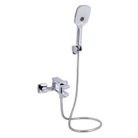 Змішувач для ванни Gemini, Chrome (k35) з душовим гарнітуром QTGEM259CRM45681 Qtap