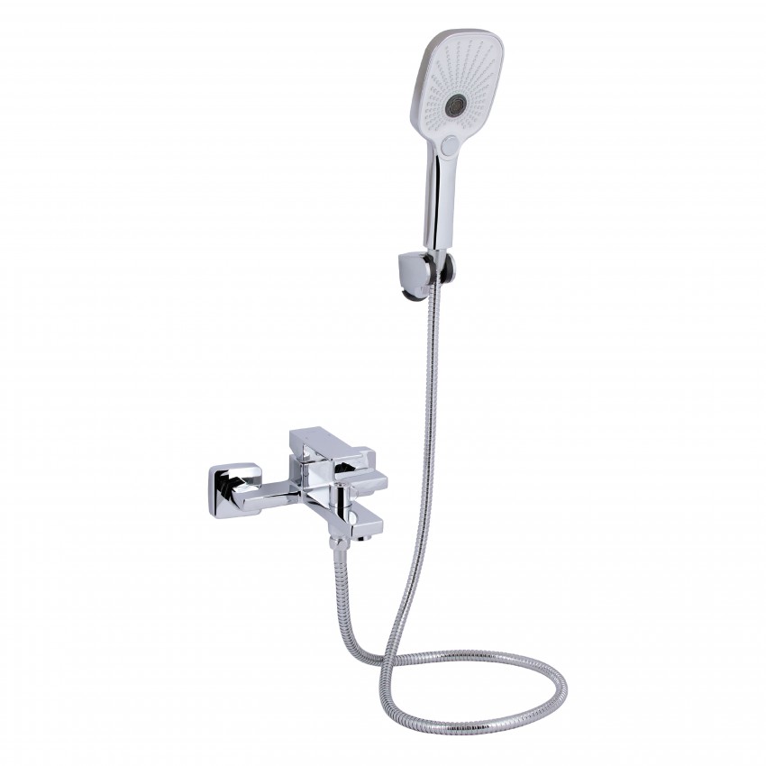 Змішувач для ванни Gemini, Chrome (k35) з душовим гарнітуром QTGEM259CRM45681 Qtap QTAP