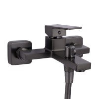 Змішувач для ванни Gemini, Gunmetal Black PVD (k35) з душовим гарнітуром QTGEM259GMB45684 Qtap QTAP фото 2