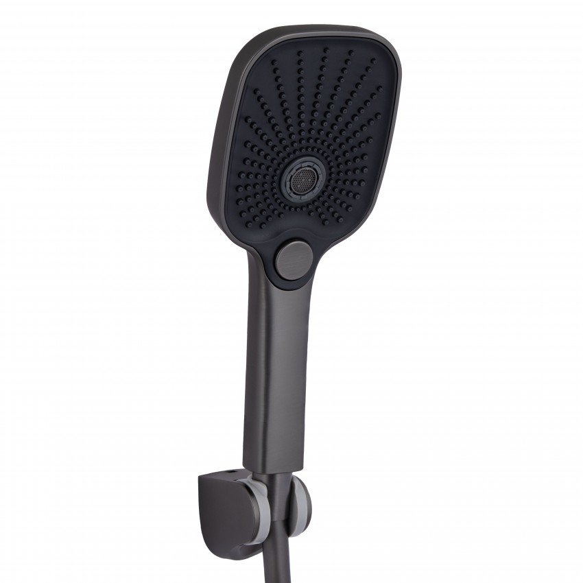 Змішувач для ванни Gemini, Gunmetal Black PVD (k35) з душовим гарнітуром QTGEM259GMB45684 Qtap QTAP фото 3