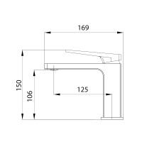 Змішувач для раковини низький Gemini Loop, Chrome (k35) QTGEM2701CRM45699 Qtap QTAP фото 1