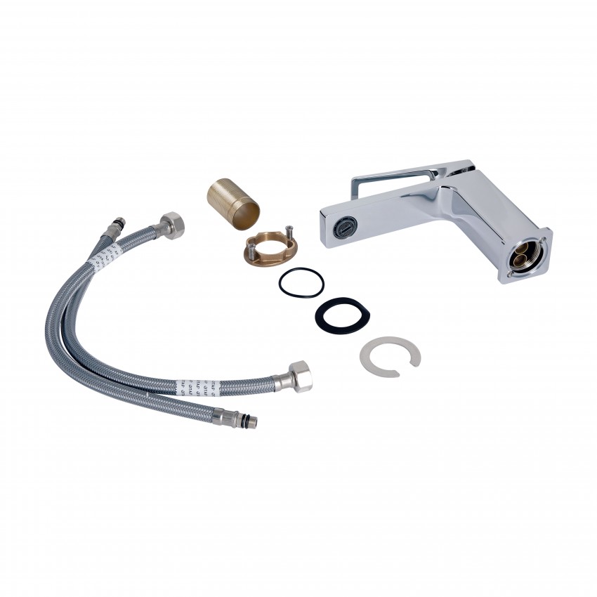 Змішувач для раковини низький Gemini Loop, Chrome (k35) QTGEM2701CRM45699 Qtap QTAP фото 3