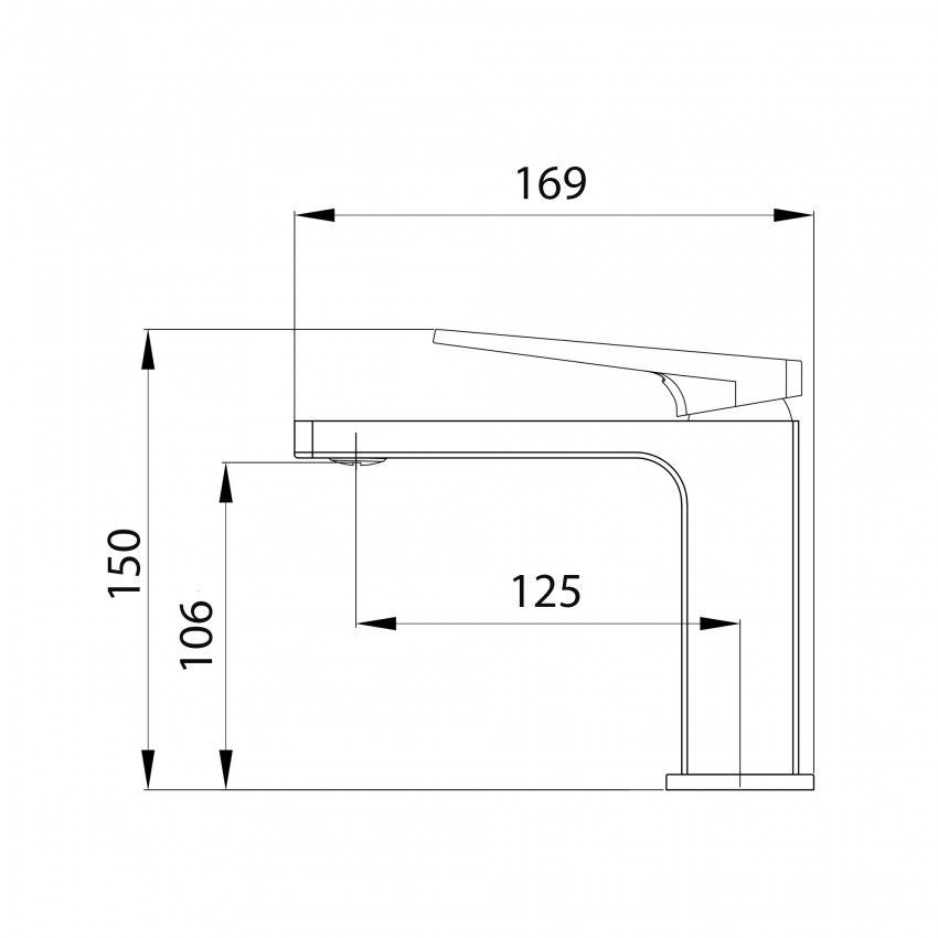 Змішувач для раковини низький Gemini Loop, Chrome (k35) QTGEM2701CRM45699 Qtap QTAP фото 1