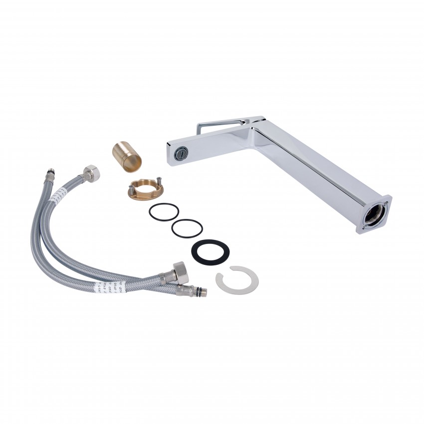 Змішувач для раковини високий Gemini Loop, Chrome (k35) QTGEM269CRM45700 Qtap QTAP фото 3