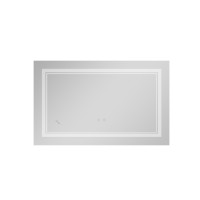 Дзеркало настінне Cardinal (CA1) 500х800 мм, прямокутне, з LED-підсвіткою Touch, антизапотіванням, димером, рег. темп. кольору (3000-6500K), Reverse Qtap QTAP фото 2