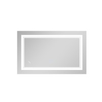 Дзеркало настінне Cardinal (CA1) 500х800 мм, прямокутне, з LED-підсвіткою Touch, антизапотіванням, димером, рег. темп. кольору (3000-6500K), Reverse Qtap QTAP фото 3