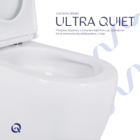 Унітаз підлоговий Robin New Ultra Quiet 660x360x855 мм, White, з сидінням Slim Duroplast/ Soft-close/ Quick Release QT13226083AW Qtap QTAP фото 4