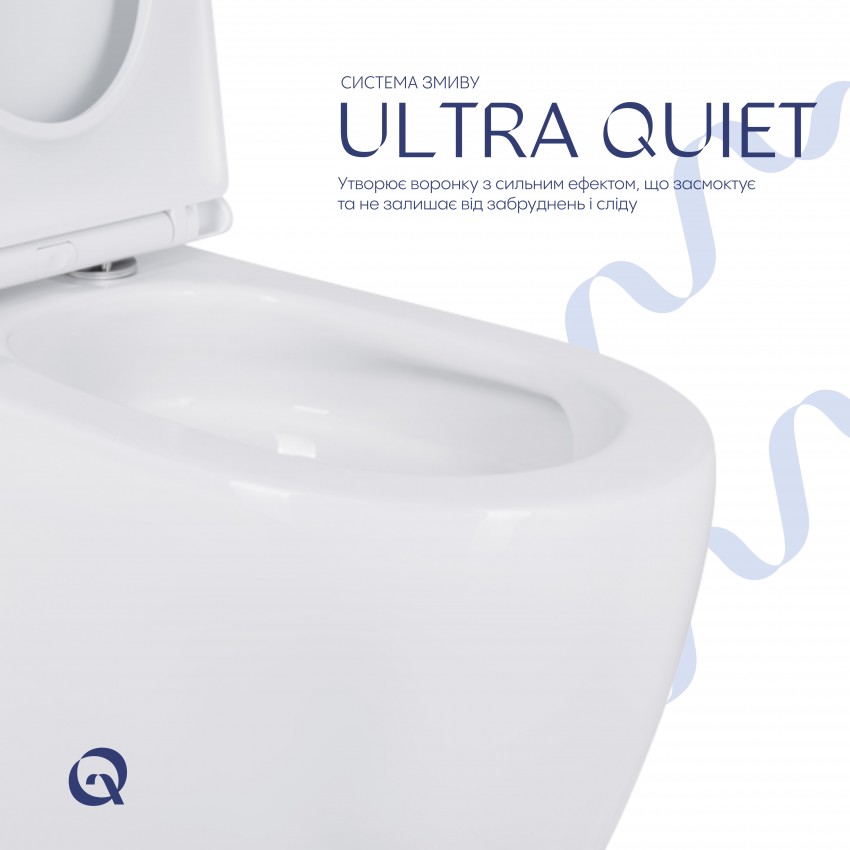 Унітаз підлоговий Robin New Ultra Quiet 660x360x855 мм, White, з сидінням Slim Duroplast/ Soft-close/ Quick Release QT13226083AW Qtap QTAP фото 4