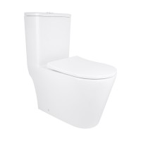 Унітаз-моноблок підлоговий Swan Ultra Quiet 680x360x813 мм, White, з сидінням Slim Duroplast/ Soft-close/ Quick Release QT16226080AW Qtap