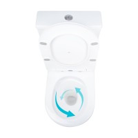 Унітаз підлоговий Vlasta Ultra Quiet 660x360x800 мм, White, з сидінням Slim Duroplast/ Soft-close/ Quick Release QT28228300W Qtap QTAP фото 4