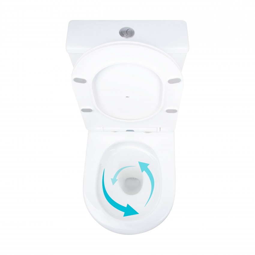 Унітаз підлоговий Vlasta Ultra Quiet 660x360x800 мм, White, з сидінням Slim Duroplast/ Soft-close/ Quick Release QT28228300W Qtap QTAP фото 4