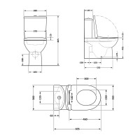 Унітаз підлоговий Grand Ultra Quiet 660x360x800 мм, White, з сидінням Slim Duroplast/ Soft-close/ Quick Release QT26228301W Qtap QTAP фото 1