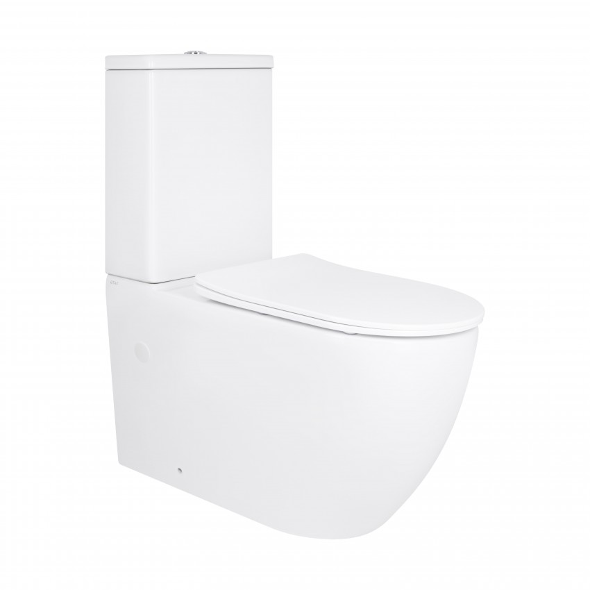 Унітаз підлоговий Grand Ultra Quiet 660x360x800 мм, White, з сидінням Slim Duroplast/ Soft-close/ Quick Release QT26228301W Qtap QTAP
