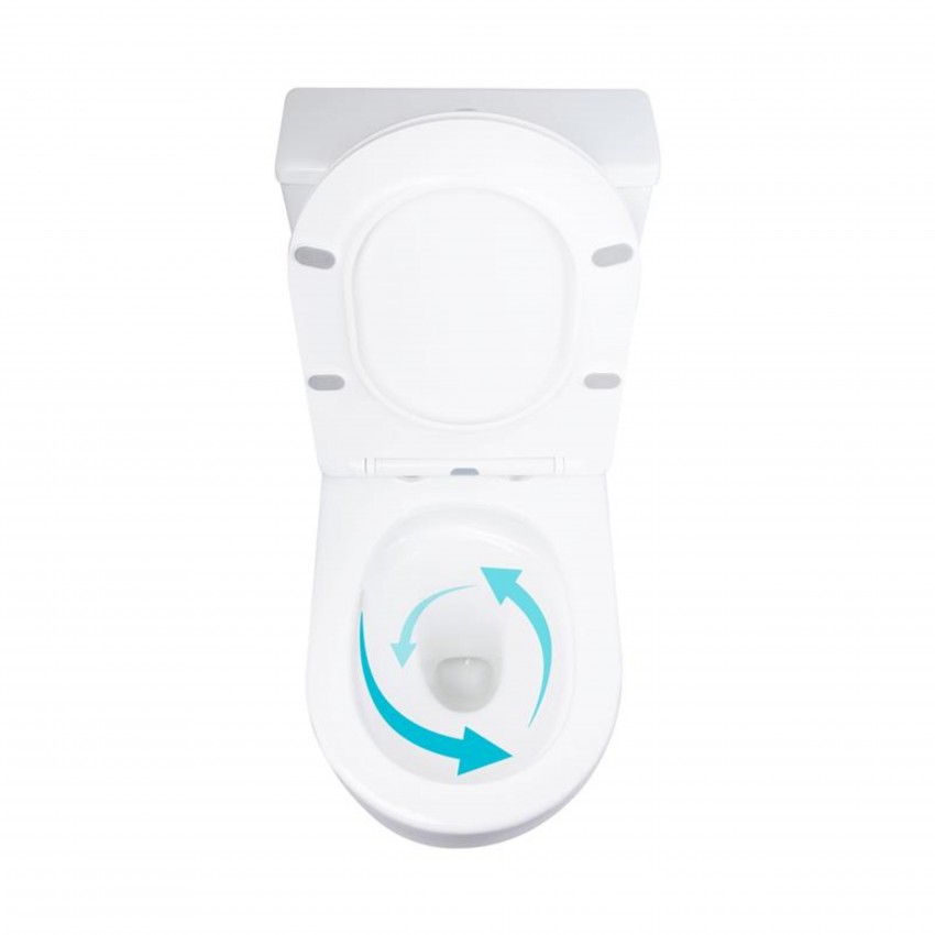 Унітаз підлоговий Grand Ultra Quiet 660x360x800 мм, White, з сидінням Slim Duroplast/ Soft-close/ Quick Release QT26228301W Qtap QTAP фото 4