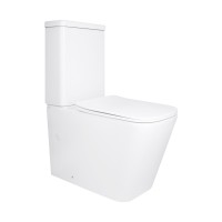Унітаз підлоговий Stenava Rimless 640x370x810 мм, White, з сидінням Slim Duroplast/ Soft-close/ Quick Release QT27228303W Qtap