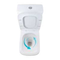 Унітаз підлоговий Stenava Rimless 640x370x810 мм, White, з сидінням Slim Duroplast/ Soft-close/ Quick Release QT27228303W Qtap QTAP фото 4