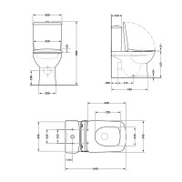 Унітаз підлоговий Stenava Rimless 640x370x810 мм, White, з сидінням Slim Duroplast/ Soft-close/ Quick Release QT27228303W Qtap QTAP фото 1