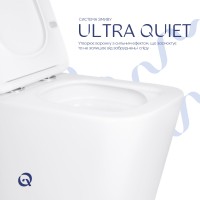 Унітаз підвісний Tern Ultra Quiet 525x345x360 мм, White, з сидінням Slim Duroplast/Soft-close/Quick Release QT17332303AW Qtap QTAP фото 4