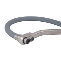 Змішувач для кухні Aria 020F3, Nickel/Grey (k35) з гнучким виливом і підключенням для питної води LDARI020F3GNK39211 Lidz LIDZ фото 4