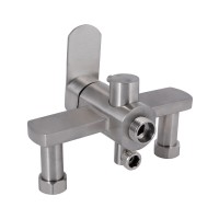 Змішувач для ванни Luna 005, Nickel (k35) з довгим поворотним виливом та душовим гарнітуром LDLUN005NKS46093 Lidz LIDZ фото 3