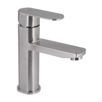 Змішувач для раковини низький Luna 001F, Nickel (k35) LDLUN001FNKS46094 Lidz