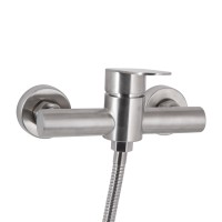 Змішувач для душу Luna 010, Nickel (k35) з душовим гарнітуром LDLUN010NKS46095 Lidz LIDZ фото 2