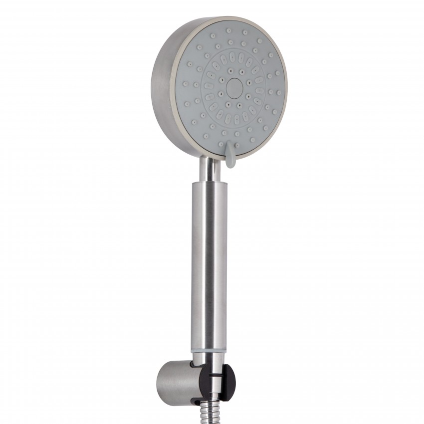 Змішувач для душу Luna 010, Nickel (k35) з душовим гарнітуром LDLUN010NKS46095 Lidz LIDZ фото 3