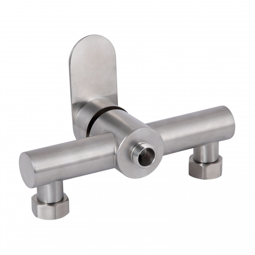 Змішувач для душу Luna 010, Nickel (k35) з душовим гарнітуром LDLUN010NKS46095 Lidz LIDZ фото 4