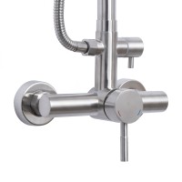 Душова система для душу Aria 1020, Nickel (k35) на два споживача LDARI1020NKS46114 Lidz LIDZ фото 2