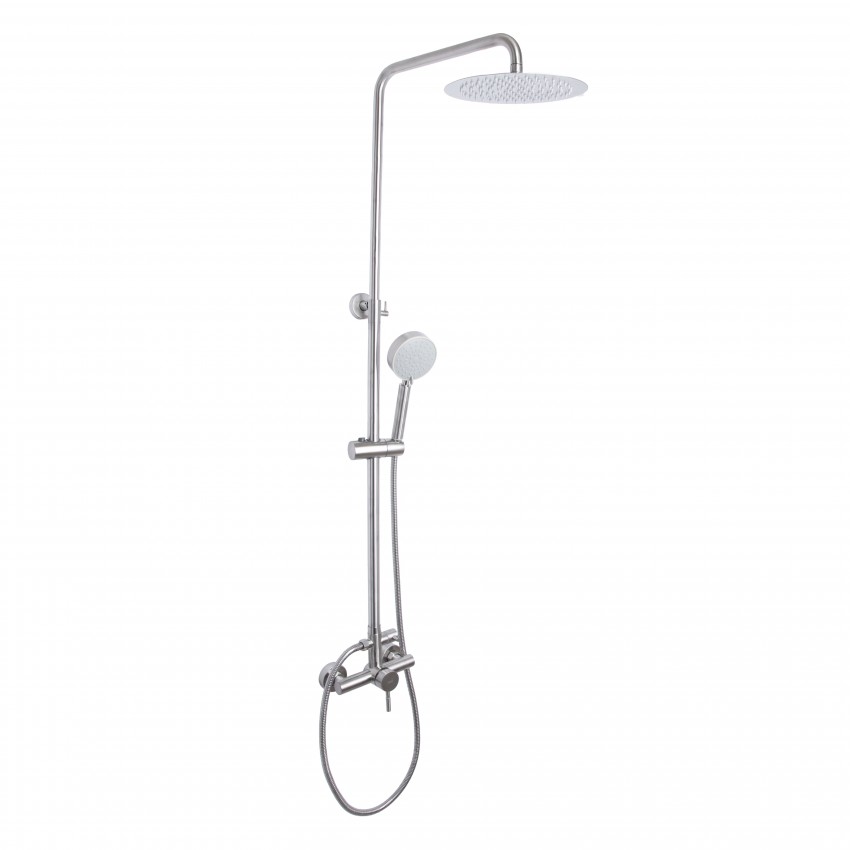 Душова система для душу Aria 1020, Nickel (k35) на два споживача LDARI1020NKS46114 Lidz LIDZ