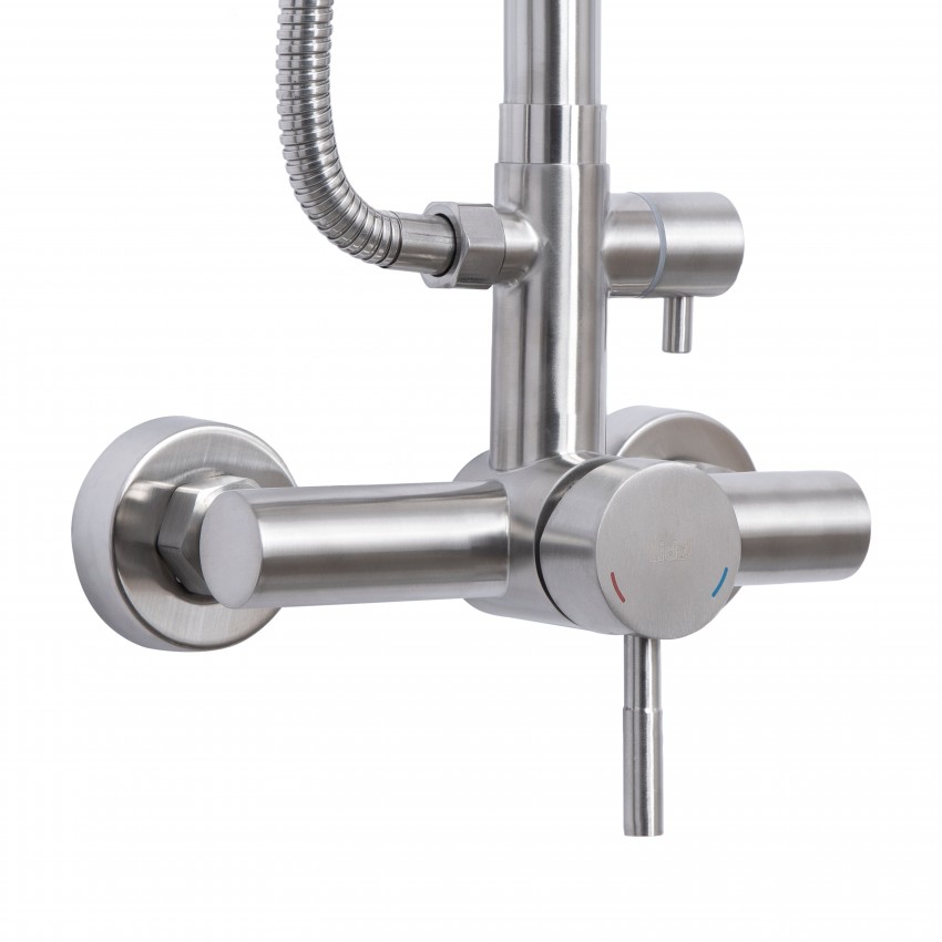 Душова система для душу Aria 1020, Nickel (k35) на два споживача LDARI1020NKS46114 Lidz LIDZ фото 2