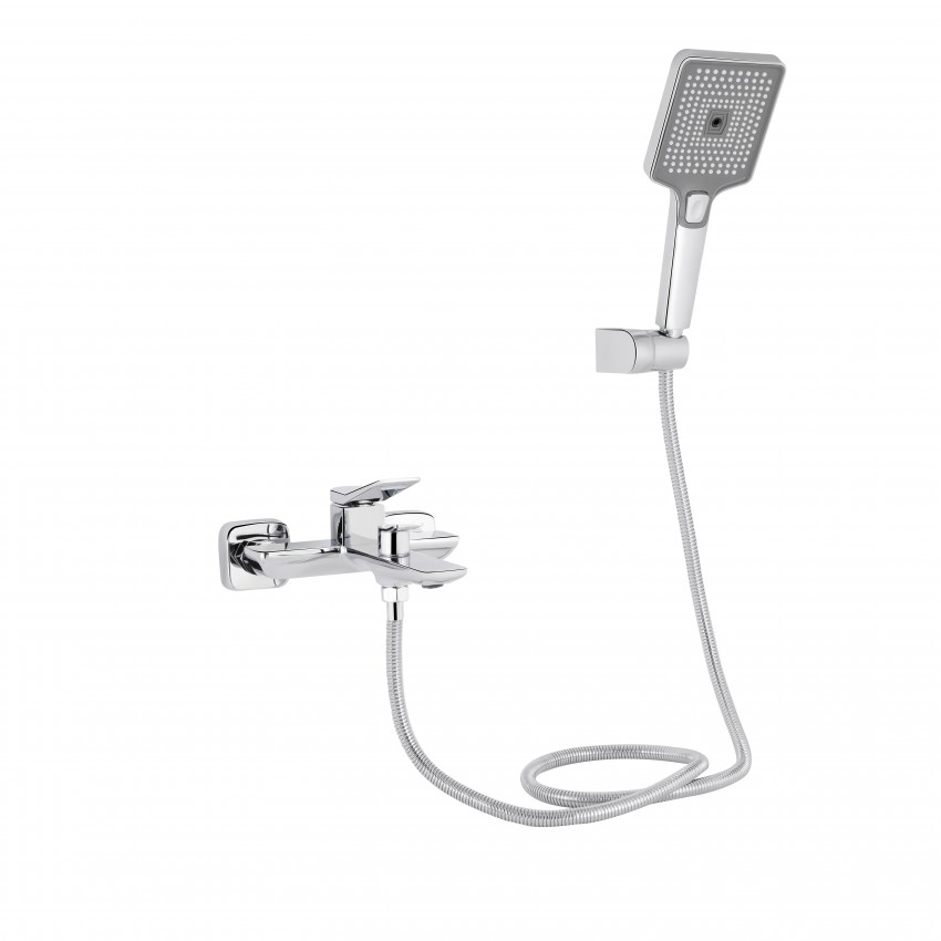 Змішувач для ванни Presto, Chrome (k35) з душовим гарнітуром QTPRE259CRM45574 Qtap QTAP