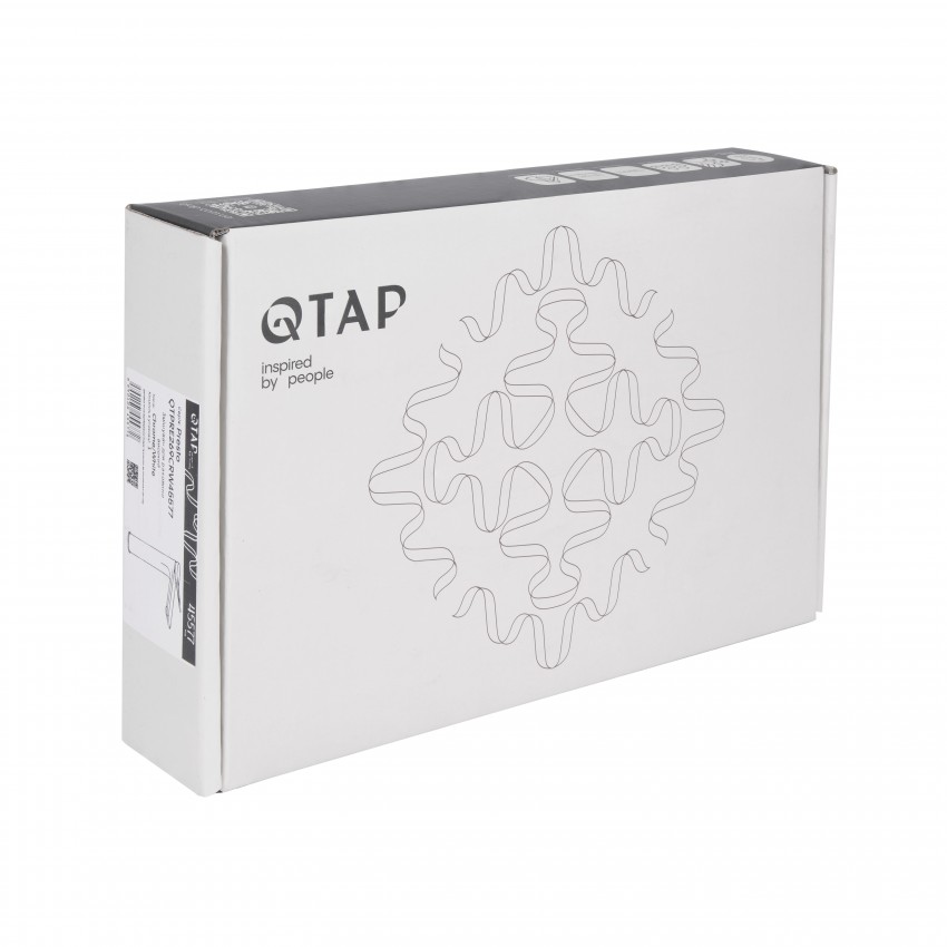 Змішувач для раковини високий Presto, Chrome/White (k35) QTPRE269CRW45577 Qtap QTAP фото 4