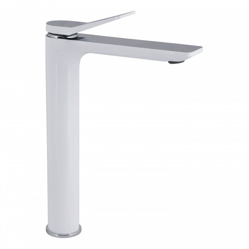 Змішувач для раковини високий Presto, Chrome/White (k35) QTPRE269CRW45577 Qtap QTAP